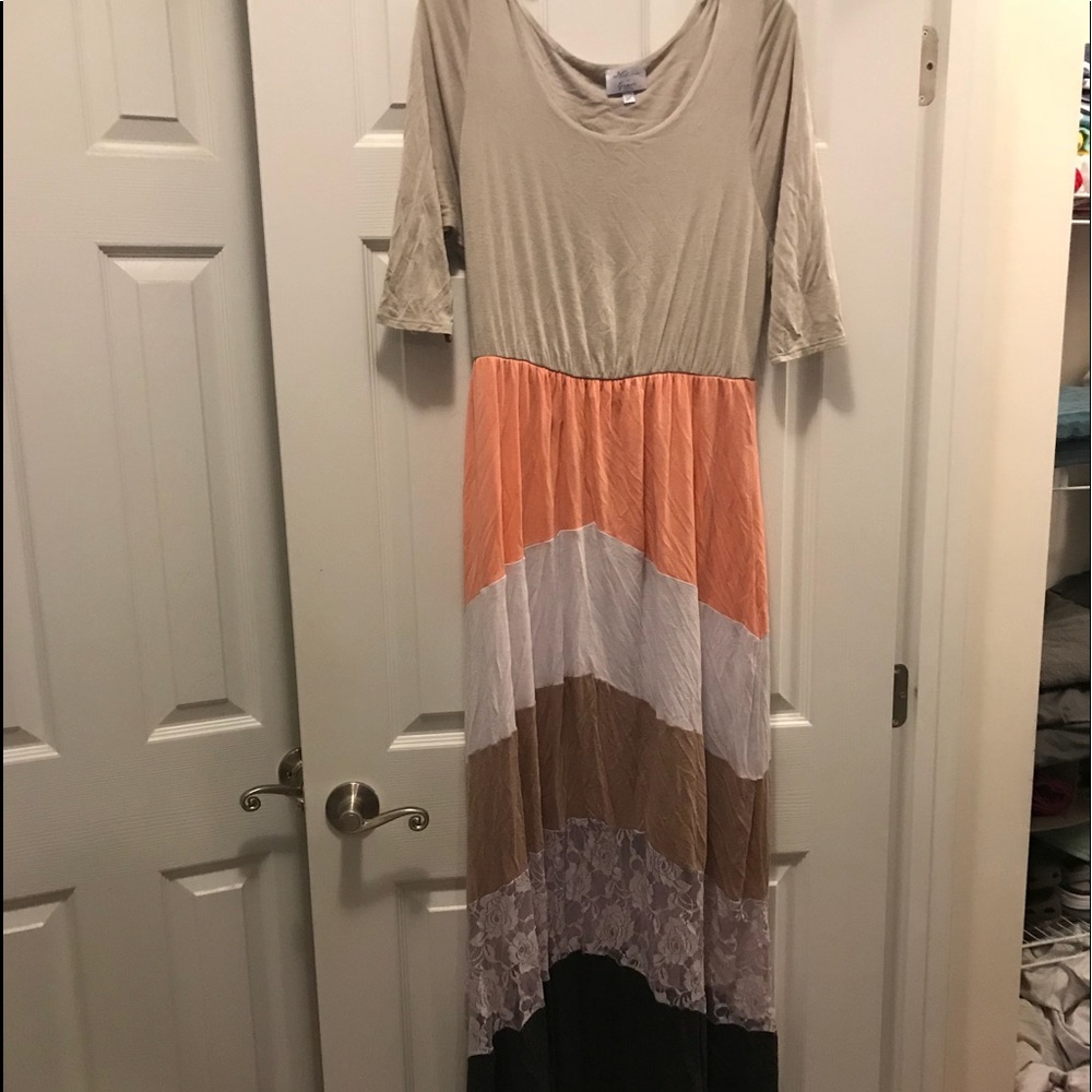 FINAL MARKDOWN 3/4 sleeve maxi dress